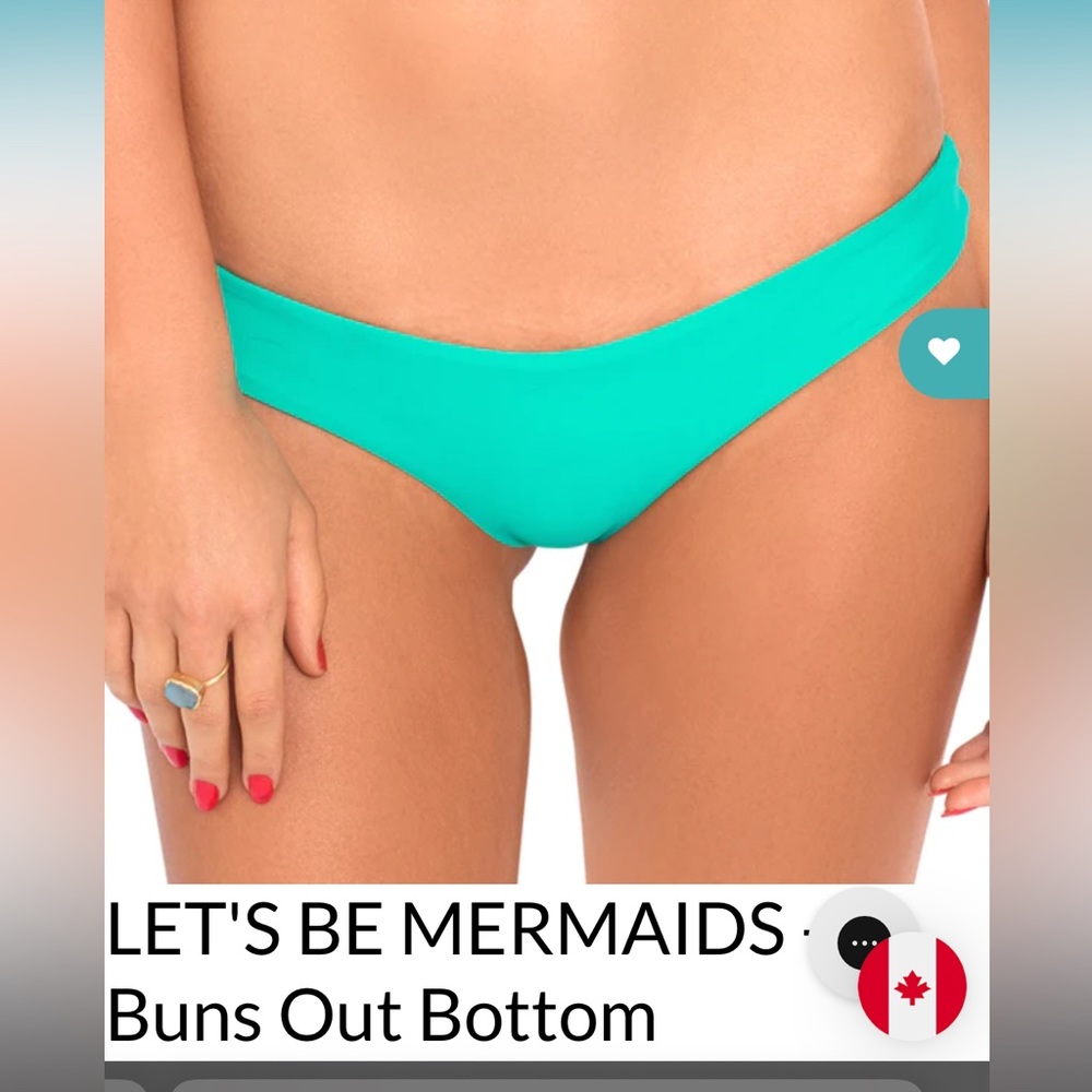 NWT Luli fama mermaid crossing let’s be mermaids buns out large bikini bottom